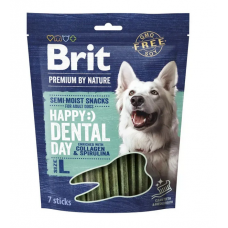 Brit Premium Dental Snacks L ласощі для собак 250 г (колаген та спірулін)1