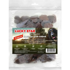 Lucky Star ласощі для собак 500 г (качине в'ялене м'ясо у формі серця)1