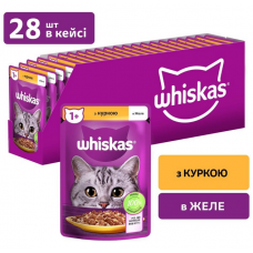 Whiskas паучи для кішок 85г*28шт (куряче в желе)1