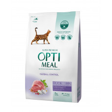 Optimeal Cat Adult Duck Hairball Control 4кг - корм для кішок з качкою1