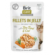 Brit Care Cat pouch 85г * 24шт (тріска і форель в желе)1