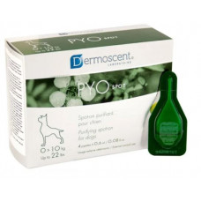 Dermoscent PYOspot® 0-10кг (4піпеткі) - для очищення шкіри собак, які відчувають рецидивні інфекції1