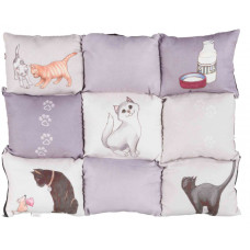 Trixie TX-37074 Матрац Patchwork 45х55см сірий з кішками1