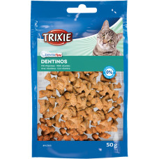 Trixie TX-4266 Denta Fun 50г-ласощі для кота з спеціальною формою для чищення зубів і міжзубних просторів1