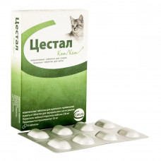 Цестал кет для котів, зі смаком печінки, 10 таблеток1