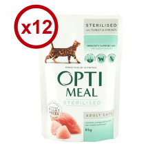 Optimeal (паучі) Консерви для стерилізованих кішок 85г * 12шт1