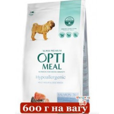 Optimeal Dog Hypoallergenic 600г для собак средних пород ( лосось 31% )1