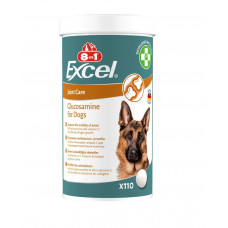 8in1 Excel Glucosamine - Глюкозамін для суглобів - Кормова добавка в таблетках для собак, 110 таб1