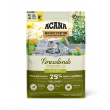 Acana Grasslands Cat 4,5 кг - корм для кішок з з качкою, індичкою та білою рибою1