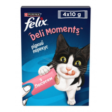 Felix Deli Moments ласощі для котів 4шт х 10г (лосось)1