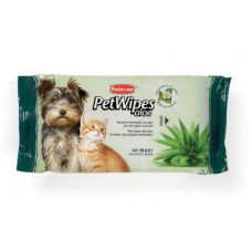 Padovan Pet Wipes Aloe 40шт - Очищаючі вологі серветки (аромат в асортименті)1