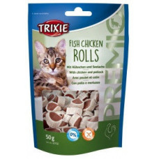 Trixie TX-42702 PREMIO Fish Chicken Rolls 50г - рулетики для кішок з куркою і минтаєм1
