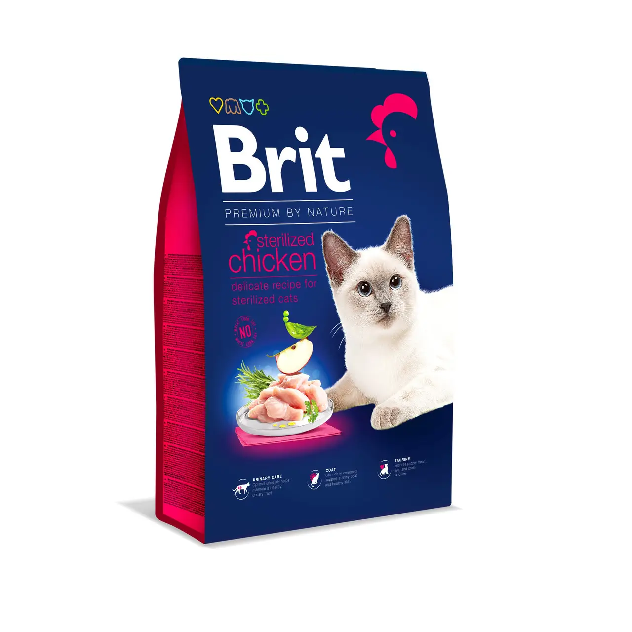 Brit Premium by Nature Cat Sterilised 500г корм для стерилізованих котів (курка 38%)3