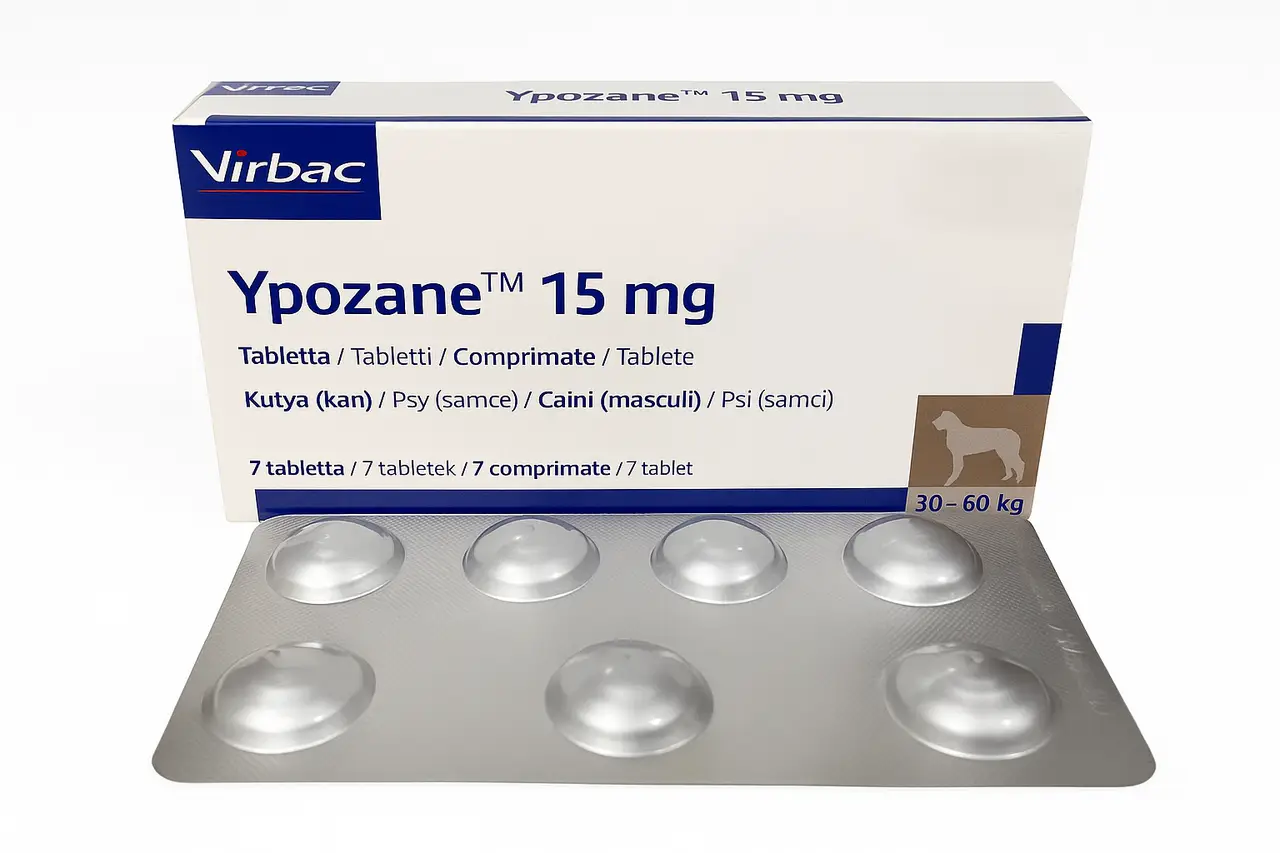 Іпозан (Ypozane 15) для собак вагою 30 - 60 кг (7 табл)...