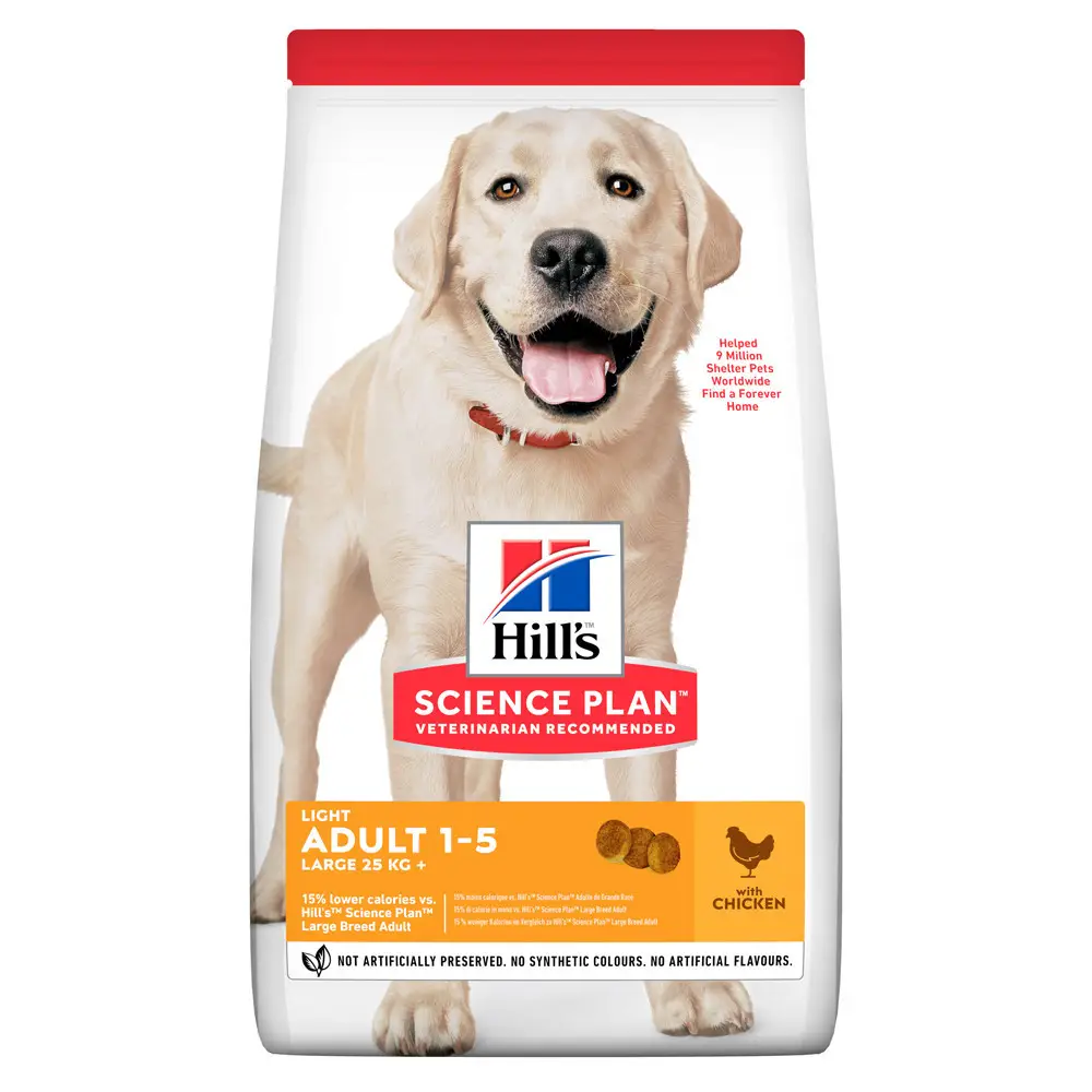 Hills SP Adult Light Large Breed 14кг корм для собак великих порід схильних до ожиріння1
