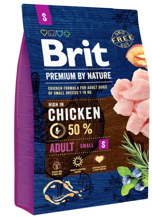 Brit Premium Adult S 3кг- корм для собак дрібних порід1