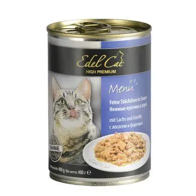 Edel Cat 400 г консерву для кішок (лосось і форель у соусі)...