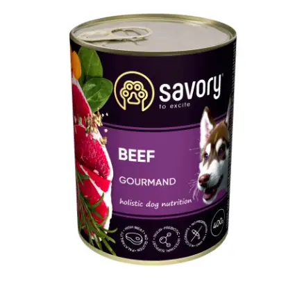 Savory вологий корм для собак 400 г (яловичина)1