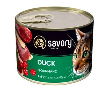 Savory вологий корм для котів 200 г (качка)1