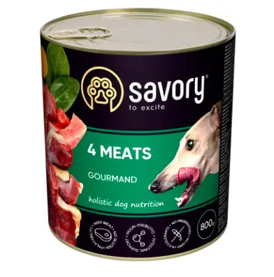 Savory вологий корм для собак 800г (м'ясне асорті)1