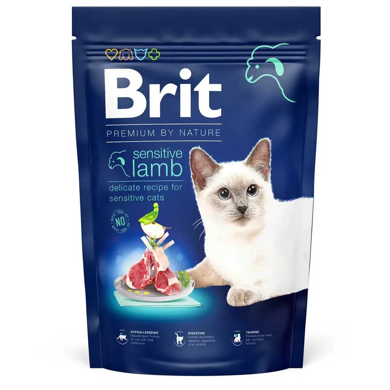 Brit Premium by Nature Cat Sensitive корм для котів із чутливим травленням 500г на вагу (ягня)1