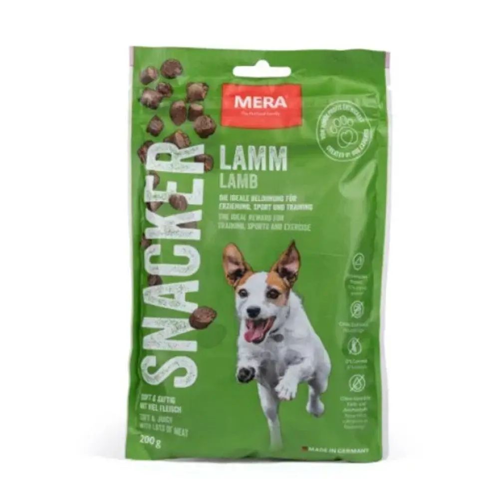 Mera Snacker Lamb соковиті м'які ласощі для собак 200 г (ягня)1
