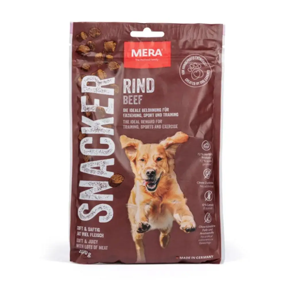 Mera Snacker Beef соковиті м'які ласощі для собак 200 г (яловичина)1