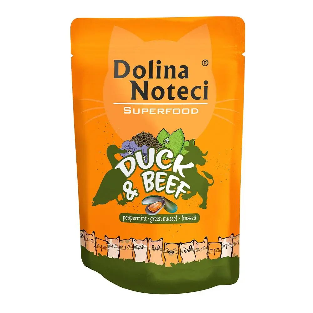 Dolina Noteci Superfood 85 г * 10 шт. паучі для котів (качка ...