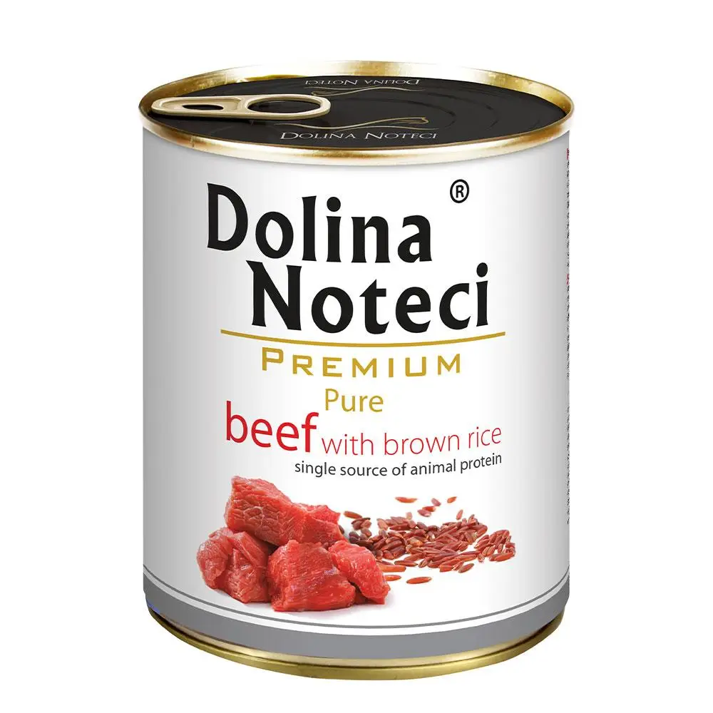Dolina Noteci Pure консерва для собак схильних до алергії 800 г (яловичина та коричневий рис)1