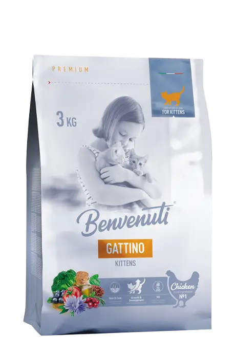 Benvenuti Gattino корм для кошенят з куркою 3 кг1
