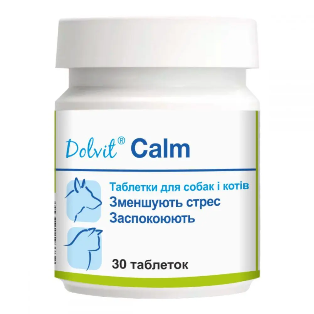 Dolvit Calm таблетки для зменшення стресу у собак та котів 30 таб1