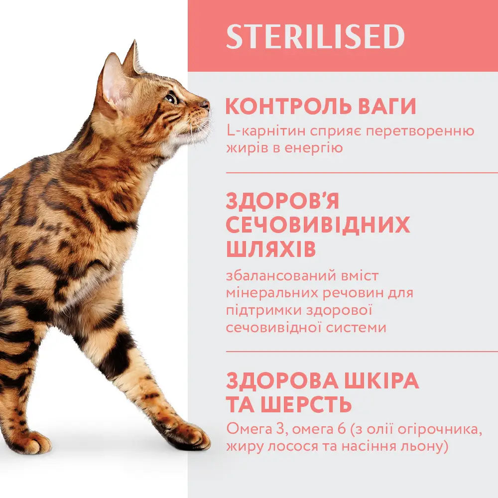 Optimeal Sterilized Adult Cat 4кг- корм для кастрованих / стерилізованих кішок з яловичиною5
