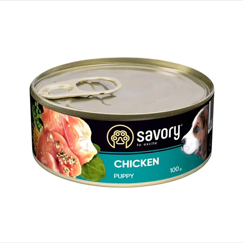 Savory вологий корм для цуценят 100 г (курка)1