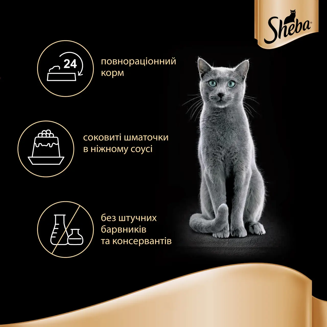Sheba 85 гр * 28шт паучі для кішок (домашня птиця в соусі)3