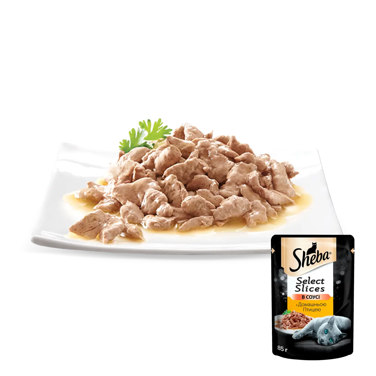 Sheba 85 гр * 28шт паучі для кішок (домашня птиця в соусі)6