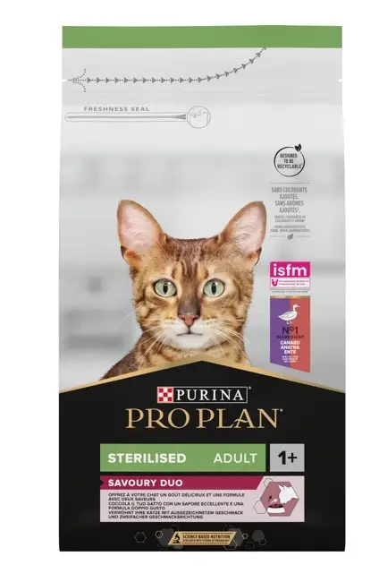 Purina Pro Plan Sterilised Duck & Liver 1,5кг-корм для стерилізованих котів з качкою1