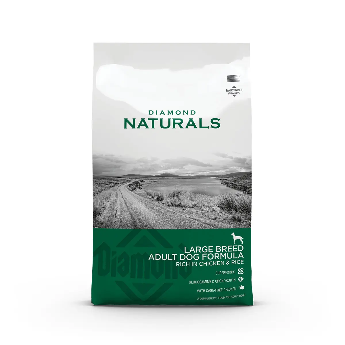 Diamond Naturals Adult Large Breed Chicken&Rice корм для собак великих порід з куркою та суперфудами 15 кг1