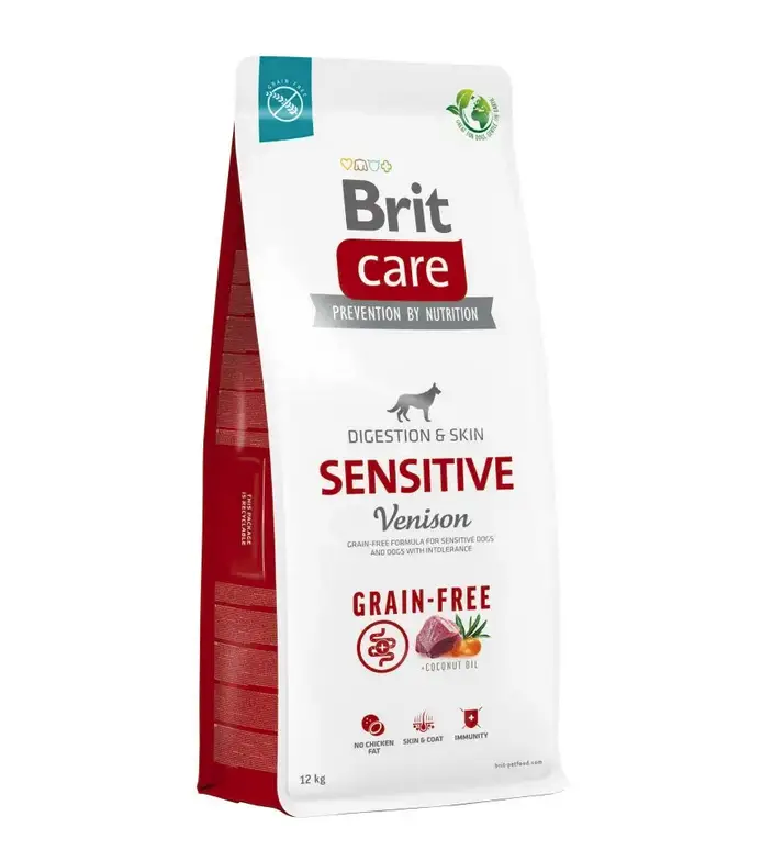 Brit Care Dog Grain-free Sensitive беззерновий корм для собак з чутливим травленням 12 кг (оленина)1
