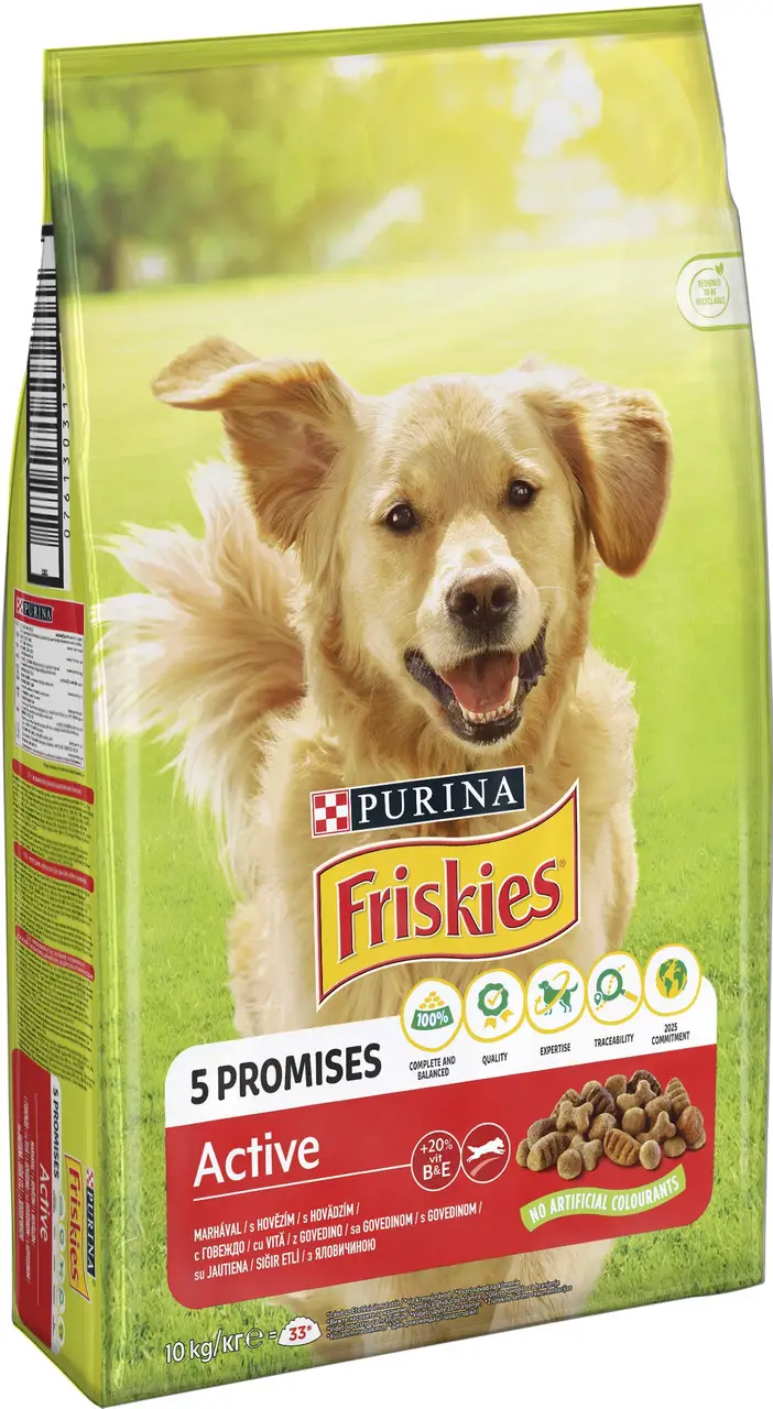 Friskies Active корм для собак з яловичиною 10кг1