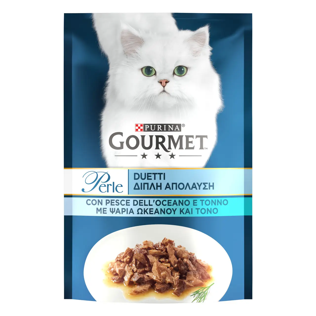 Purina Gourmet Perle Duo паучі для котів 85 г * 26шт (океанічна риба і тунець)1