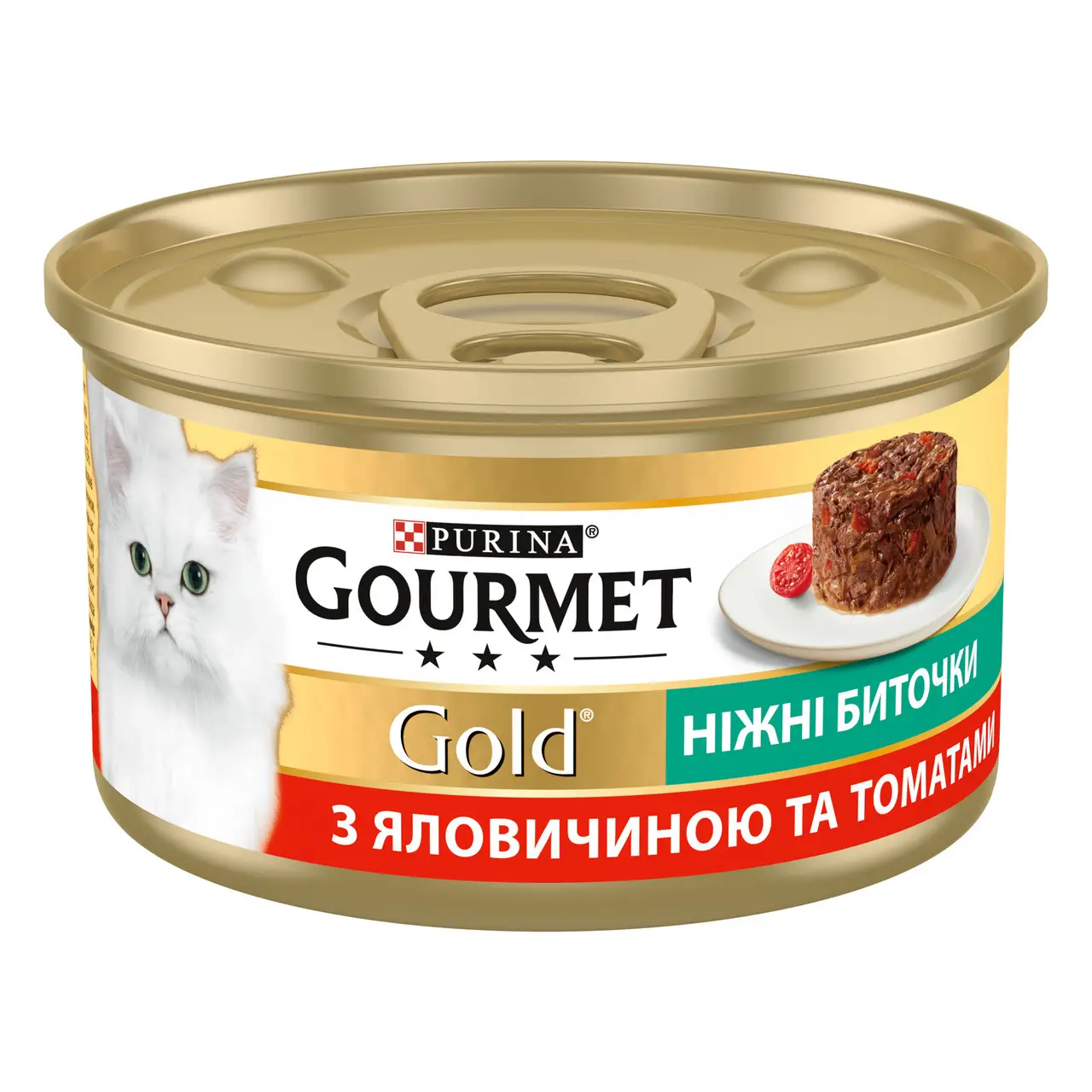 Gourmet Gold биточки с говядиной и томатом 85г консерва для к...
