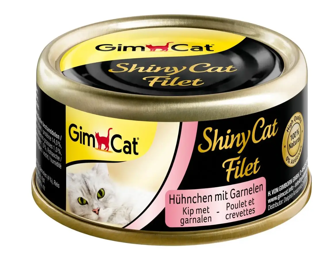 Gimpet Shiny Cat Filet 70г - консерви для кішок (курка і крев...