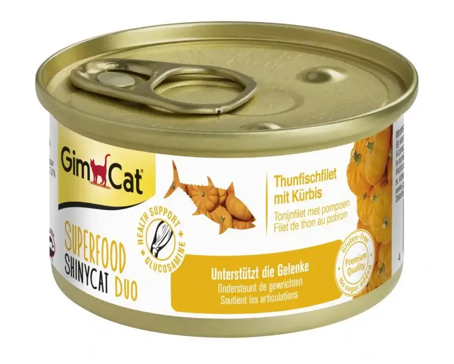 GimCat Superfood Duo 70г - консерви для кішок (тунець і гарбуз)1