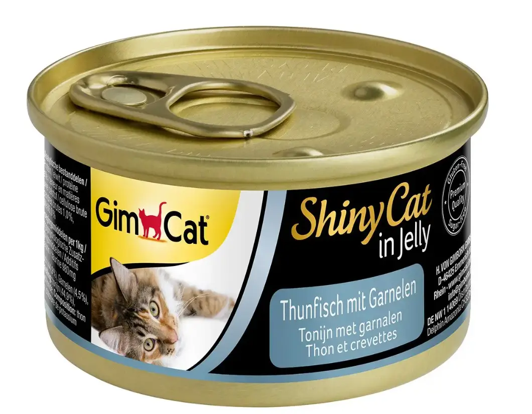 GimCat Shiny Cat консерви для кішок 70г (тунець і креветки)...