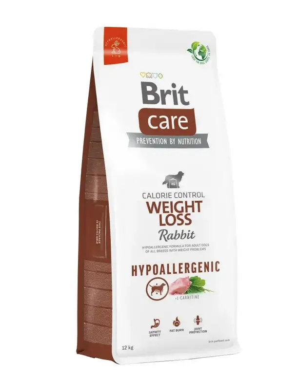 Brit Care Dog Hypoallergenic Weight Loss корм для собак із зайвою вагою 12 кг (кролик)1