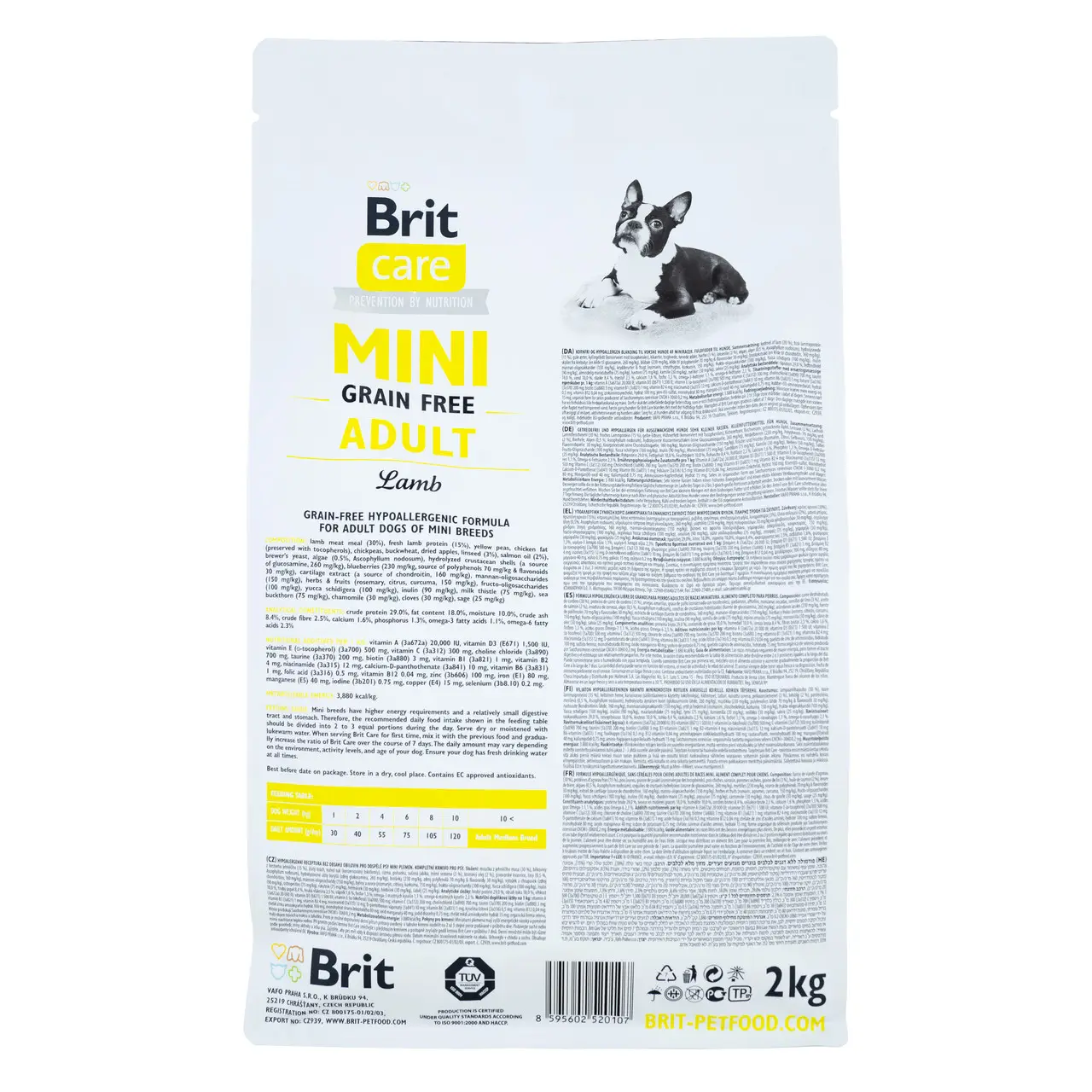 Brit Care Mini Adult Lamb 2кг -беззерновий корм з ягням для дорослих собак малих порід2
