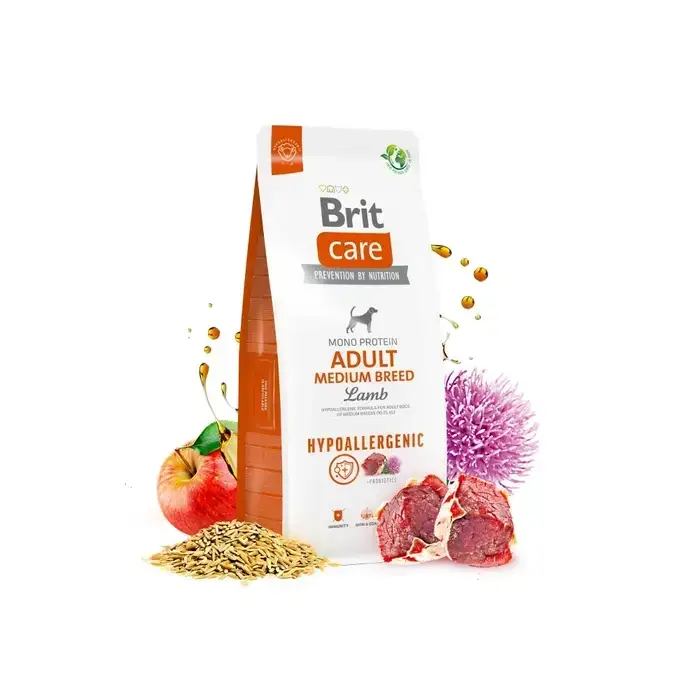 Brit Care Dog Hypoallergenic Adult Medium 3 кг для собак середніх порід ( ягня)6