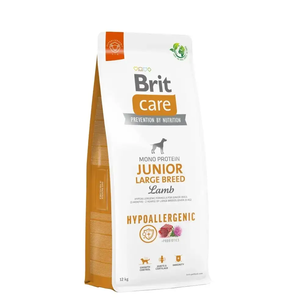 Brit Care Dog Hypoallergenic Junior Large Breed Lamb 12 кг для цуценят великих порід із ягням1