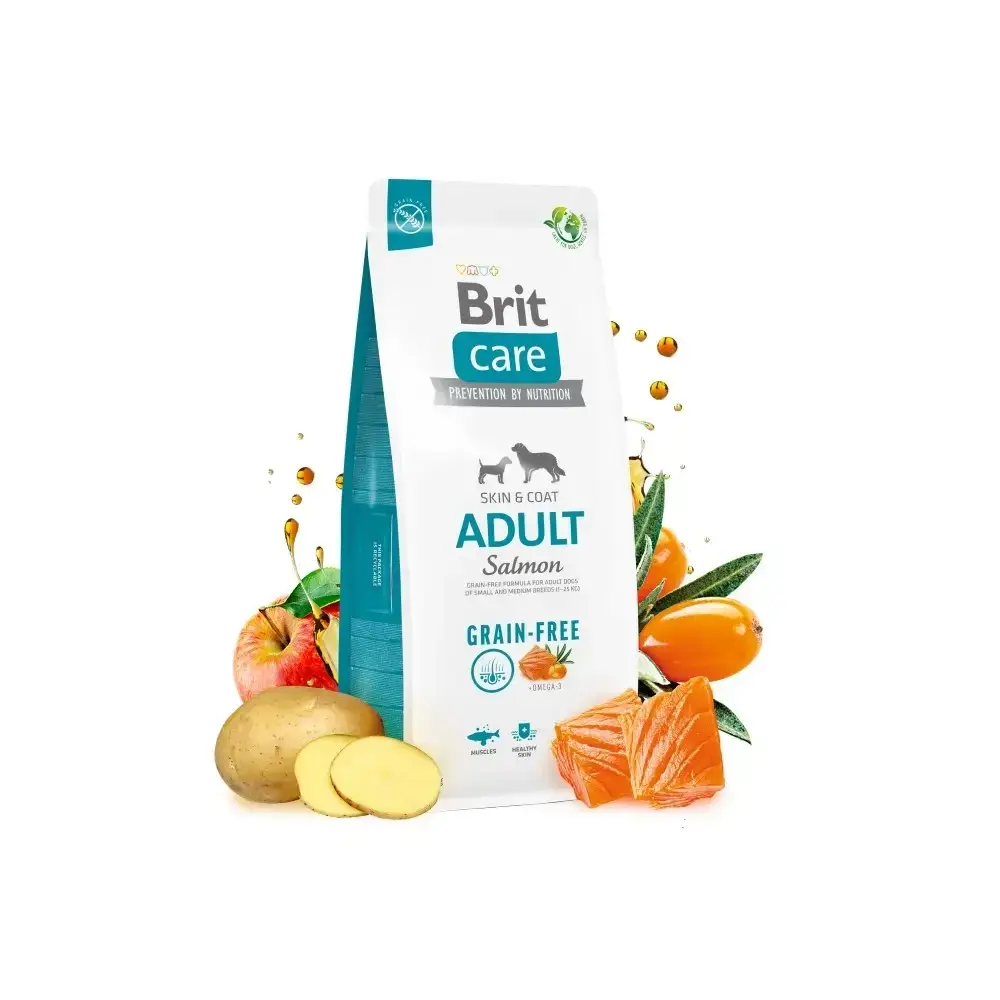Brit Care Dog Grain-free Adult Salmon 12кг беззерновой корм собак (лосось)2