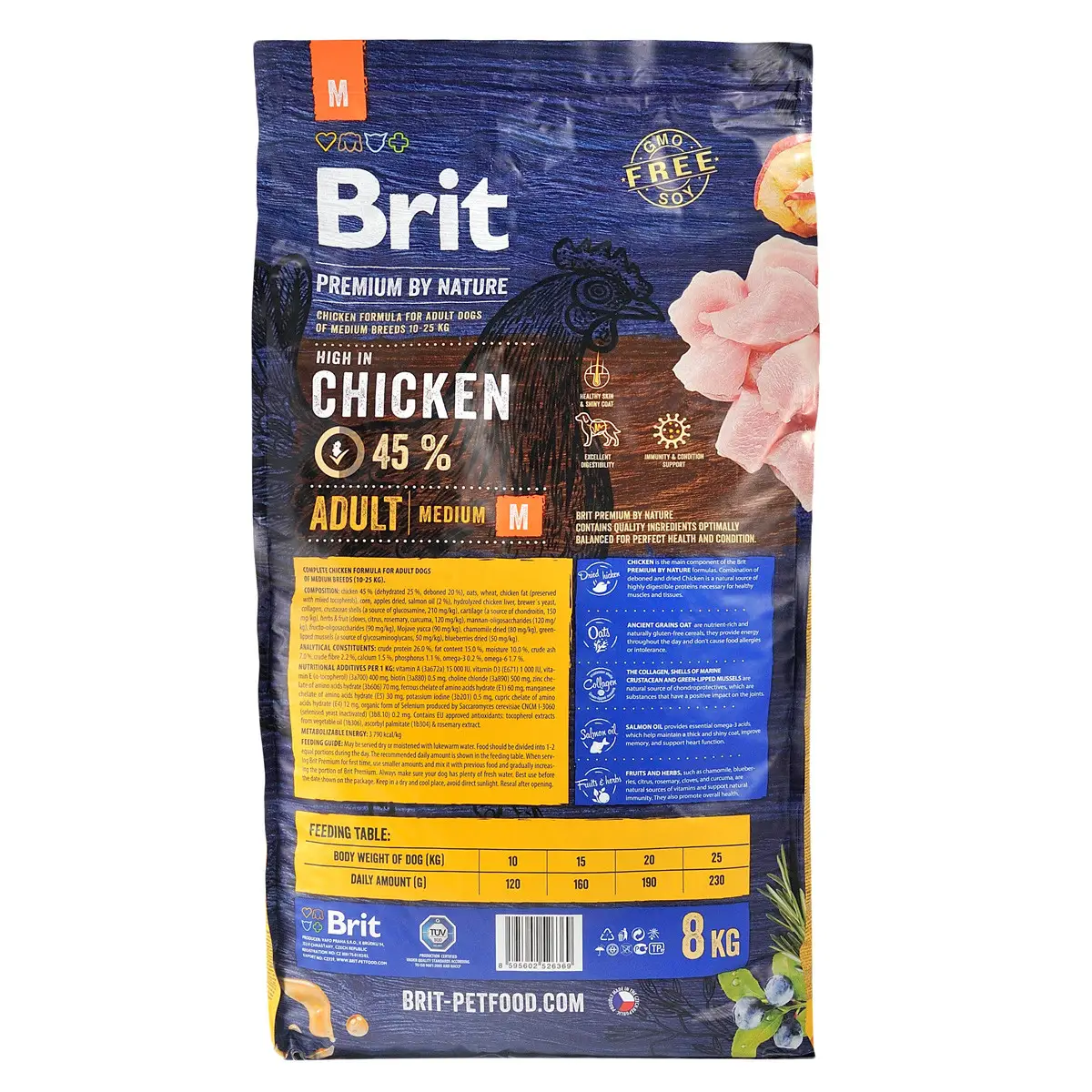 Brit Premium Adult M 8кг- корм для собак середніх порід5